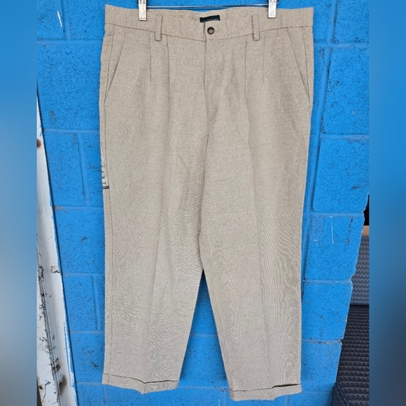 NWOT Dockers Premium Pants Mens W36x L30 Beige Linen Blend. - Picture 1 of 10